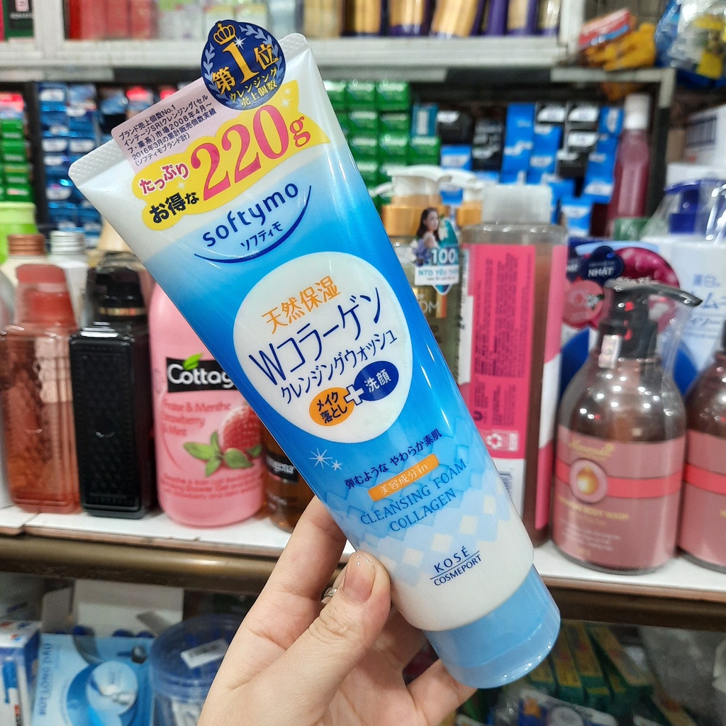 Sữa Rửa Mặt Nội Địa Nhật Ngăn Ngừa Lão Hoá Da KOSE SOFTYMO CLEANSING FOAM COLLAGEN 220g