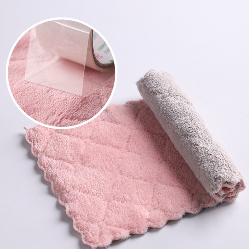 Khăn Lau Chén Dĩa Bằng Sợi Micro Thấm Hút Chống Dính Dầu Tiện Dụng Cho Nhà Bếp