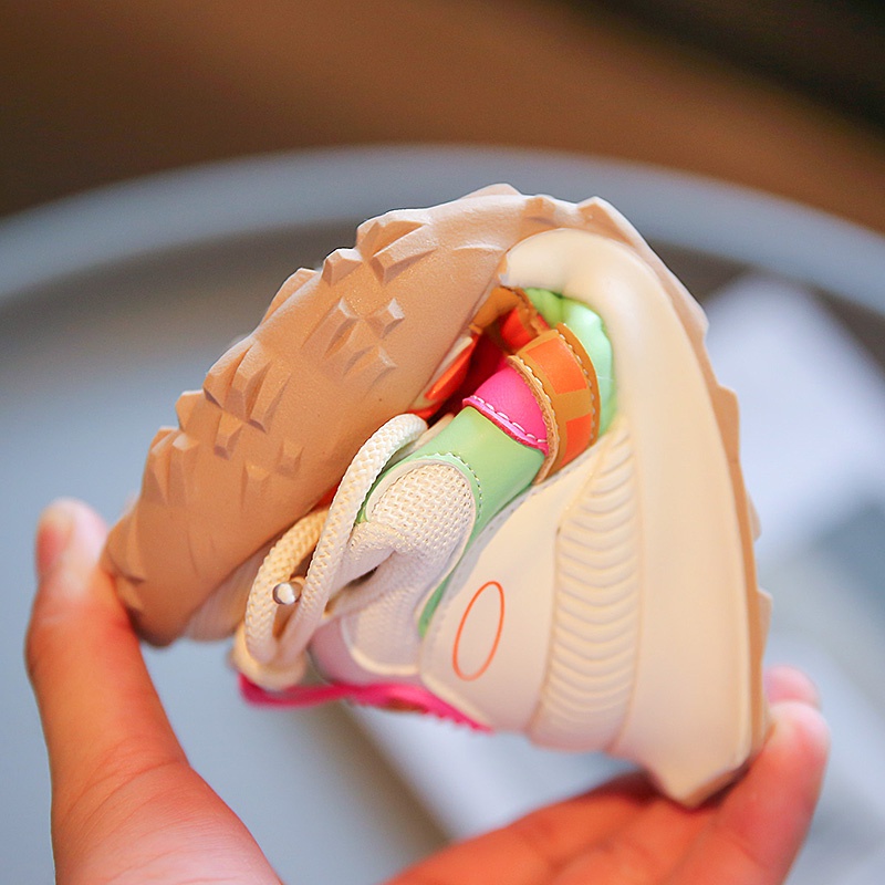Giày Sneaker Đế Mềm Chống Trượt Thoáng Khí Có Dây Cột Nhiều Màu Thời Trang Cho Bé Trai / Gái 2-16 Tuổi