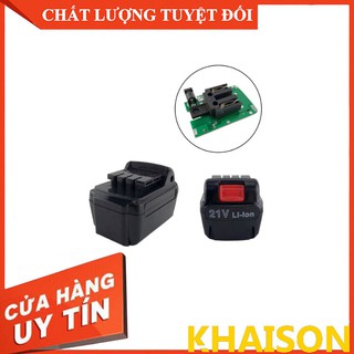 Vỏ pin 21v 5cells pin kèm mạch cho máy khoan pin makita (loại pin vuông)