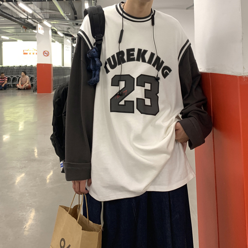 Áo Thun Tay Dài Dáng Rộng Thoải Mái Dành Cho Nam