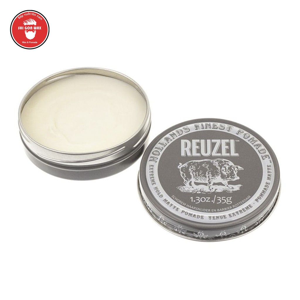 Sáp vuốt tóc Reuzel Extreme Hold Matte Pomade - xám