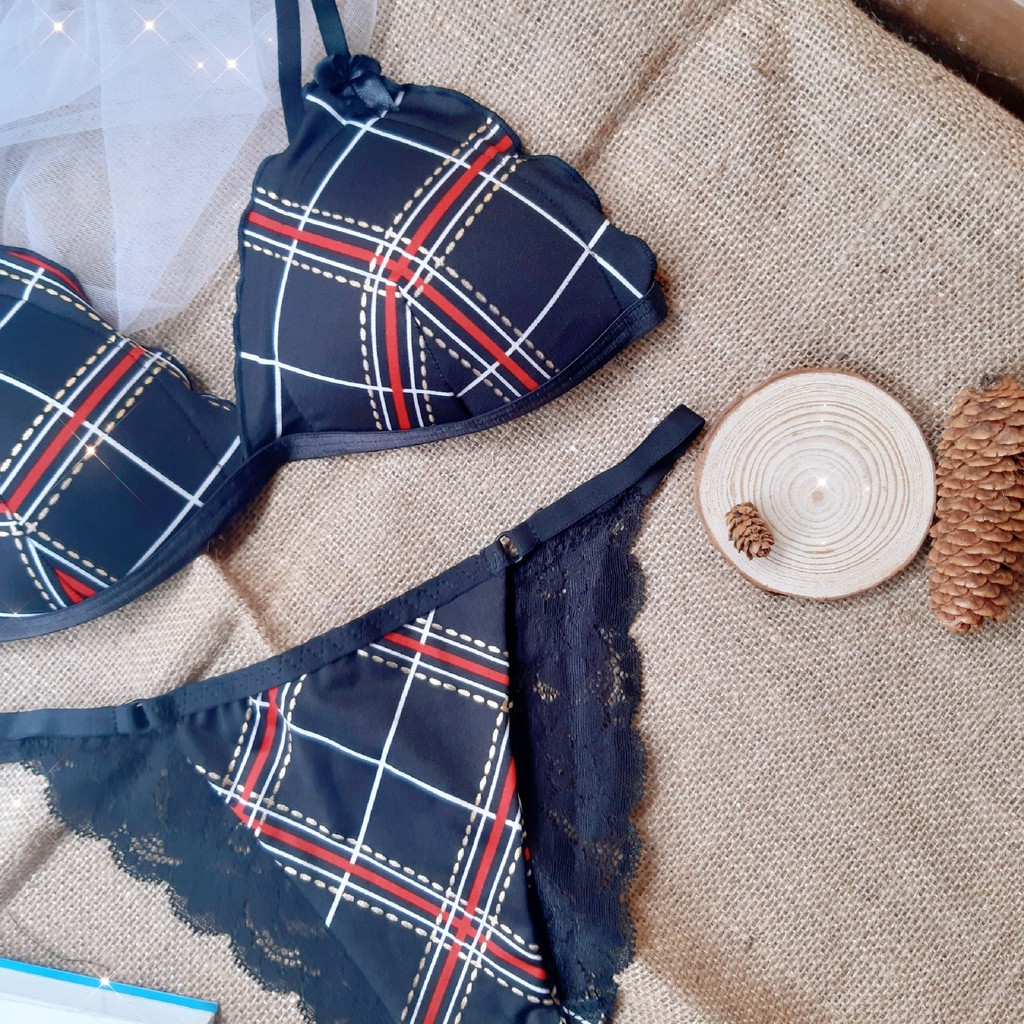 💞RẺ NHẤT SHOPPE 💞 BỘ BRA CARO ĐEN QUYẾN RŨ | BigBuy360 - bigbuy360.vn