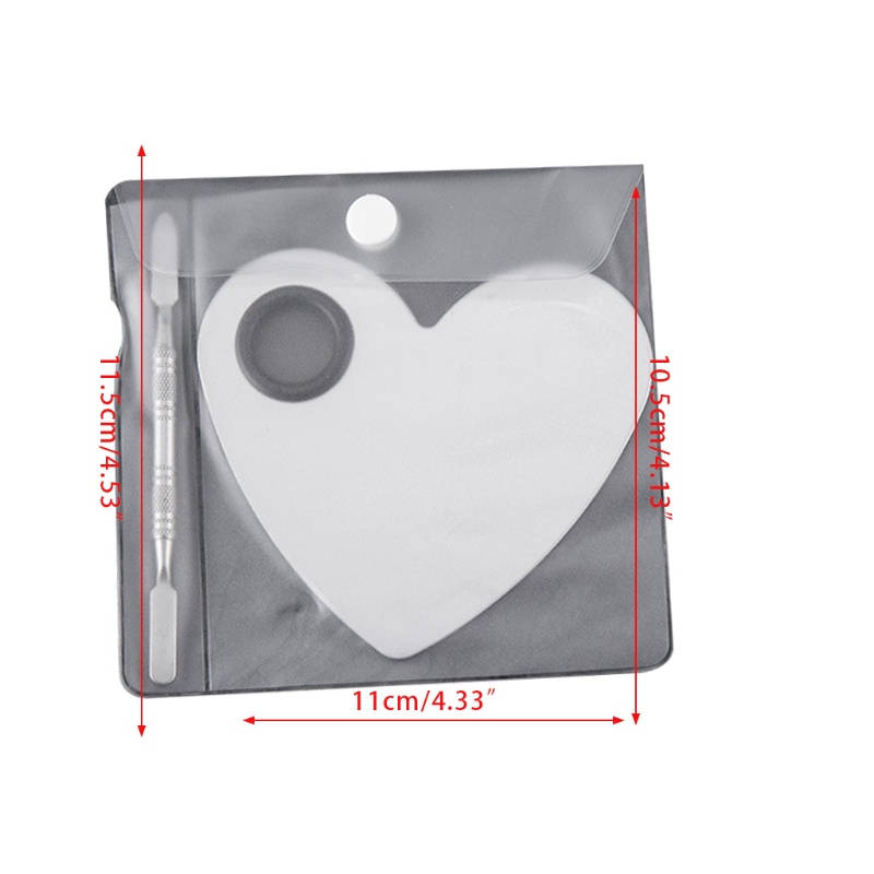 Đĩa Trộn Màu Nước Trang Điểm Móng Nghệ Thuật Chuyên Nghiệp Kèm Thanh Inox