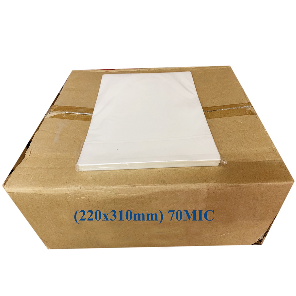 1 Thùng 20 tập Giấy ép Plastic khổ A4 220x310mm 70 Mic