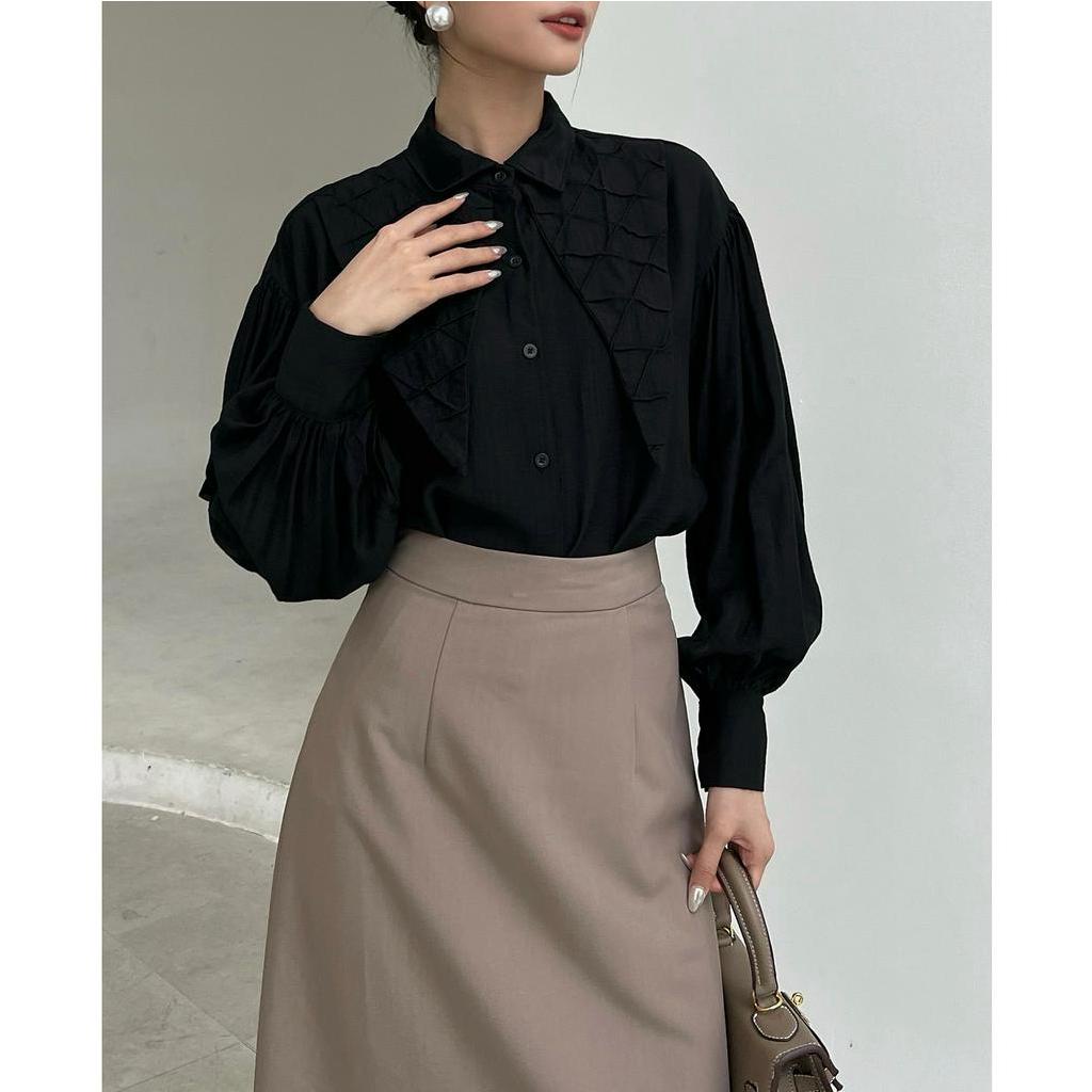 BBSTORE'S Áo Sơ Mi Công Sở Tay Dài Nhún Phồng -CSA1930