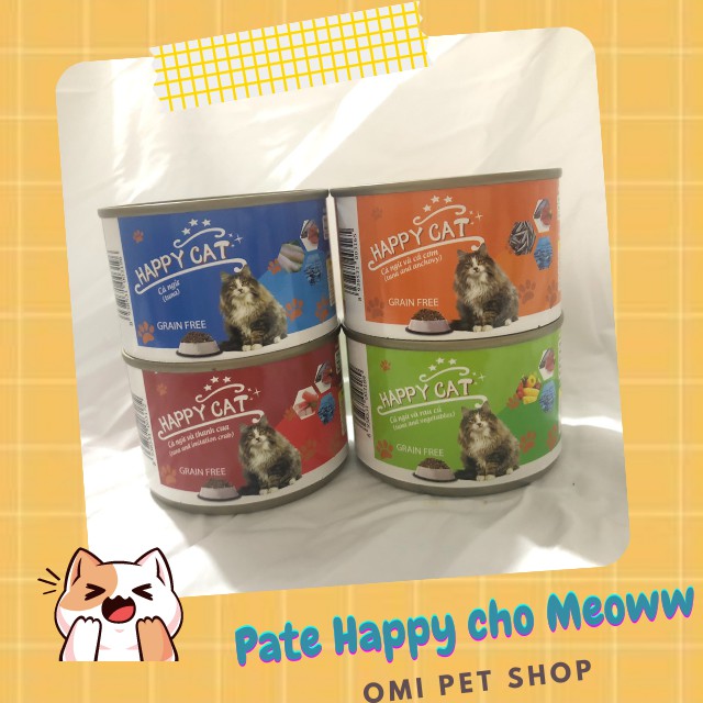 Pate Happy Cat dành cho chó mèo 160gr