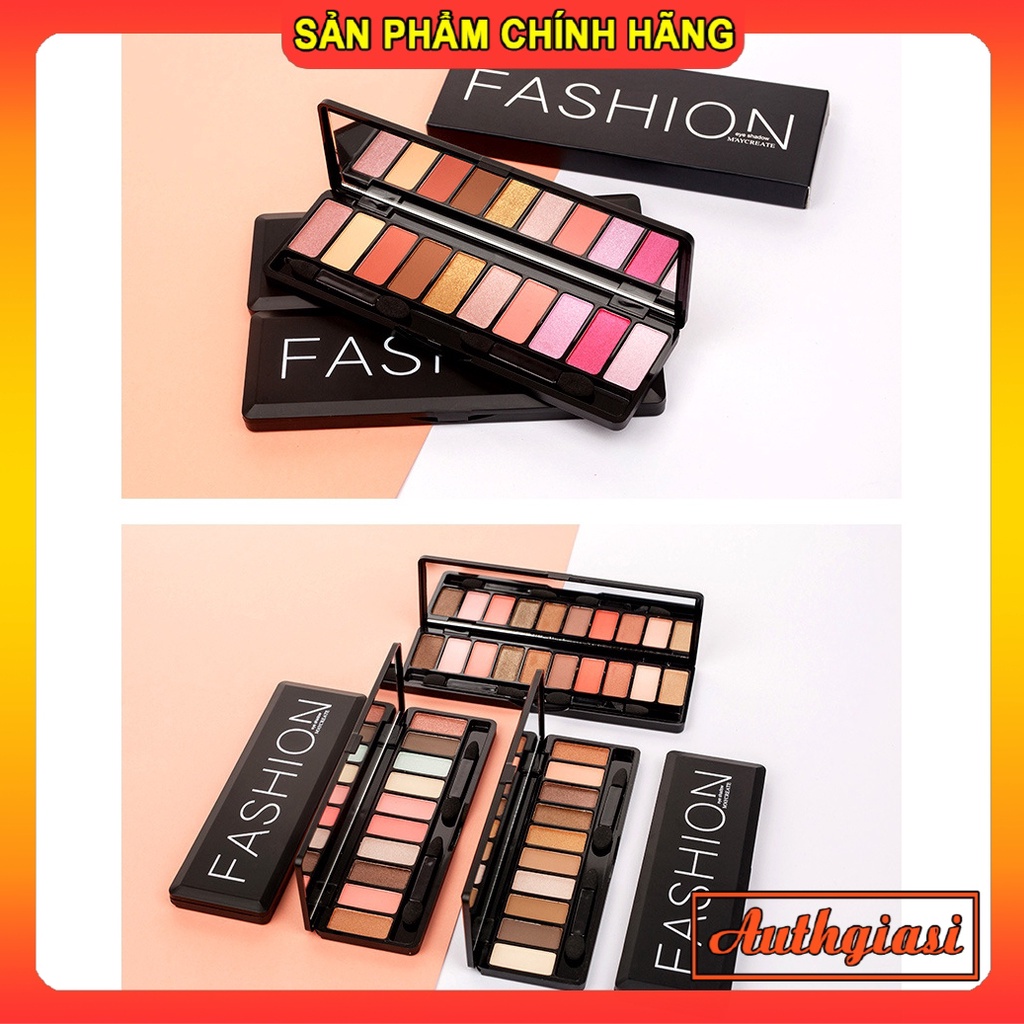 [HOT ITEM] Bảng phấn mắt Fashion Maycreate 10 ô bảng dài - CHÍNH HÃNG