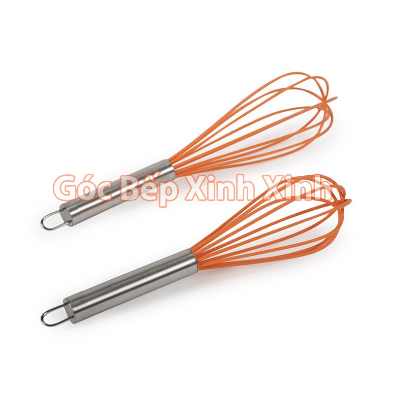 Phới lồng đánh trứng silicon silicon - Silicon whisk (chọn màu ngẫu nhiên)