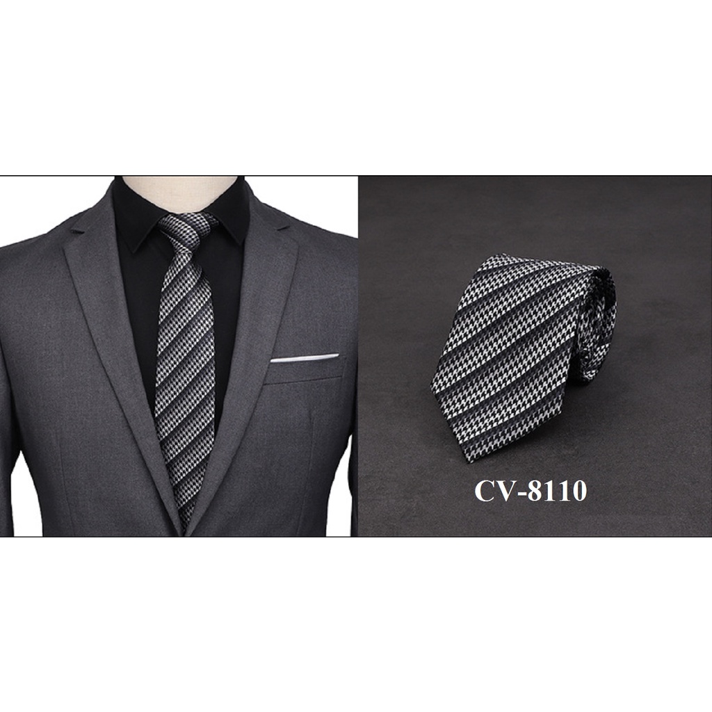 Cravat Nam bản lớn 8cm phù hợp phong cách công sở, thanh lịch, cà vạt nam thời trang - CV-8110