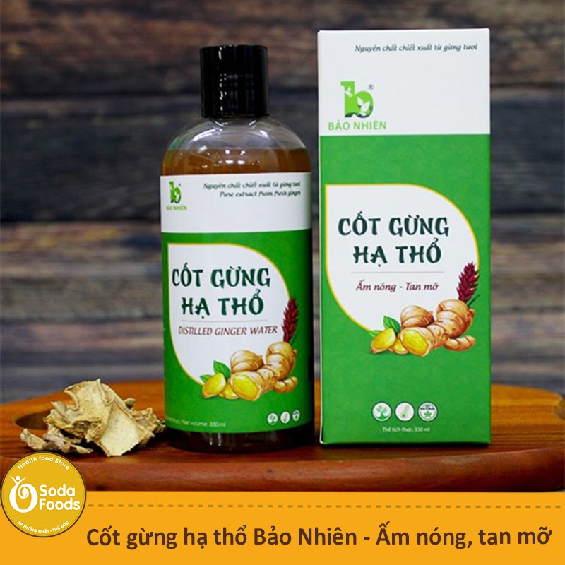 Cốt gừng hạ thổ Bảo Nhiên – Ấm nóng, tan mỡ Hộp 330ml