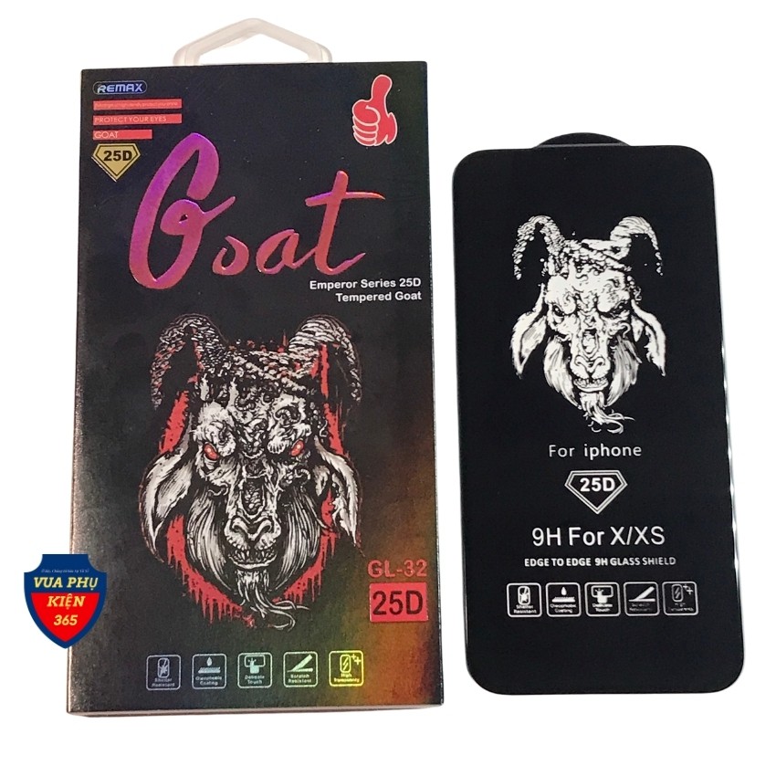 Kính Cường Lực iPhone GOAT FULL MÀN HÌNH 25D 6/6Plus/6s/6sPlus/7/7Plus/8/8Plus/X/Xr/Xs/XsMax/11/11Pro/12Mini/12/Pro/Max