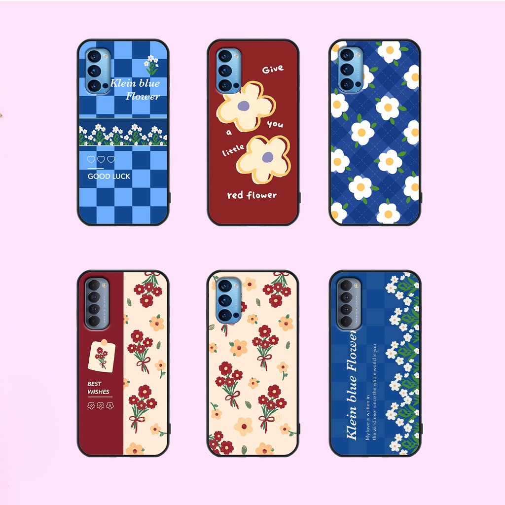 Ốp Oppo Reno 4 - Reno 4 Pro - Reno4 - Reno4 Pro in hình hoa cỏ nhẹ nhàng,họa tiết caro xinh xắn.ốp lưng chống sốc