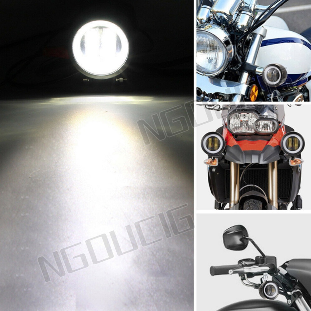 Đèn Pha LED Tròn / Vuông Siêu Sáng Hình Đôi Mắt Thiên Thần 20W Dành Cho Xe Hơi SUV