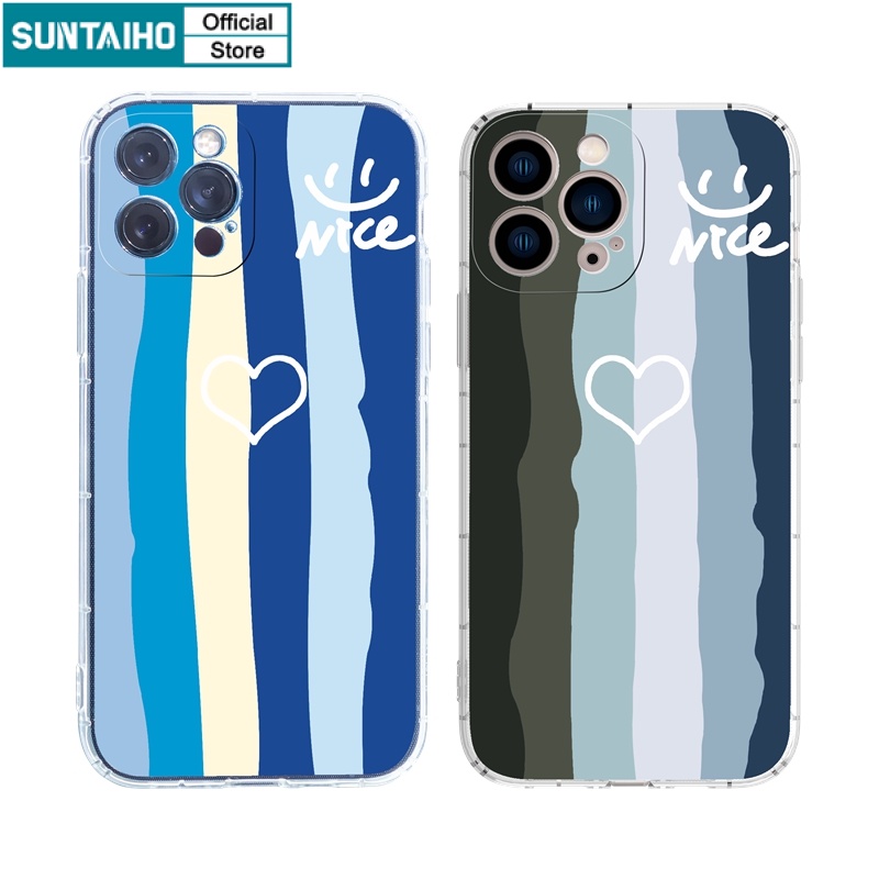 Suntaiho Ốp lưng iphone Ốp Điện Thoại tpu silicon hình cầu vồng thích hợp cho iPhone 11 pro max 13 pro 12 x xs max 7 8 6 6s plus