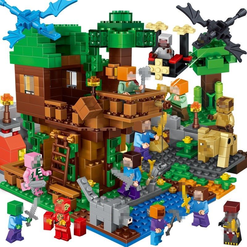 kỹ thuật số Mô hình lắp ráp Ngôi làng minecraft gạch Lego