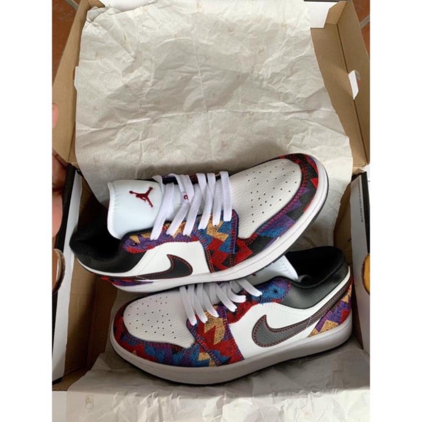 [Full Box+Bill] Giày Jordan Cổ Thấp Nam Nữ, Giày Sneaker JD1 Thổ Cẩm Thời Trang Cao Cấp Hottrend 2022 | BigBuy360 - bigbuy360.vn