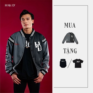 Áo bomber jacket Halo D, Unisex Nam Nữ, Dù 2 lớp