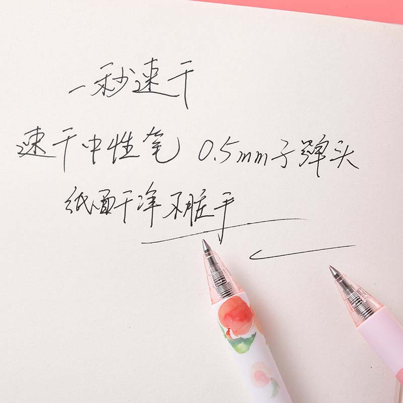 Bút bi bấm ngòi 0.5mm mực đen vỏ hoạt hình đáng yêu