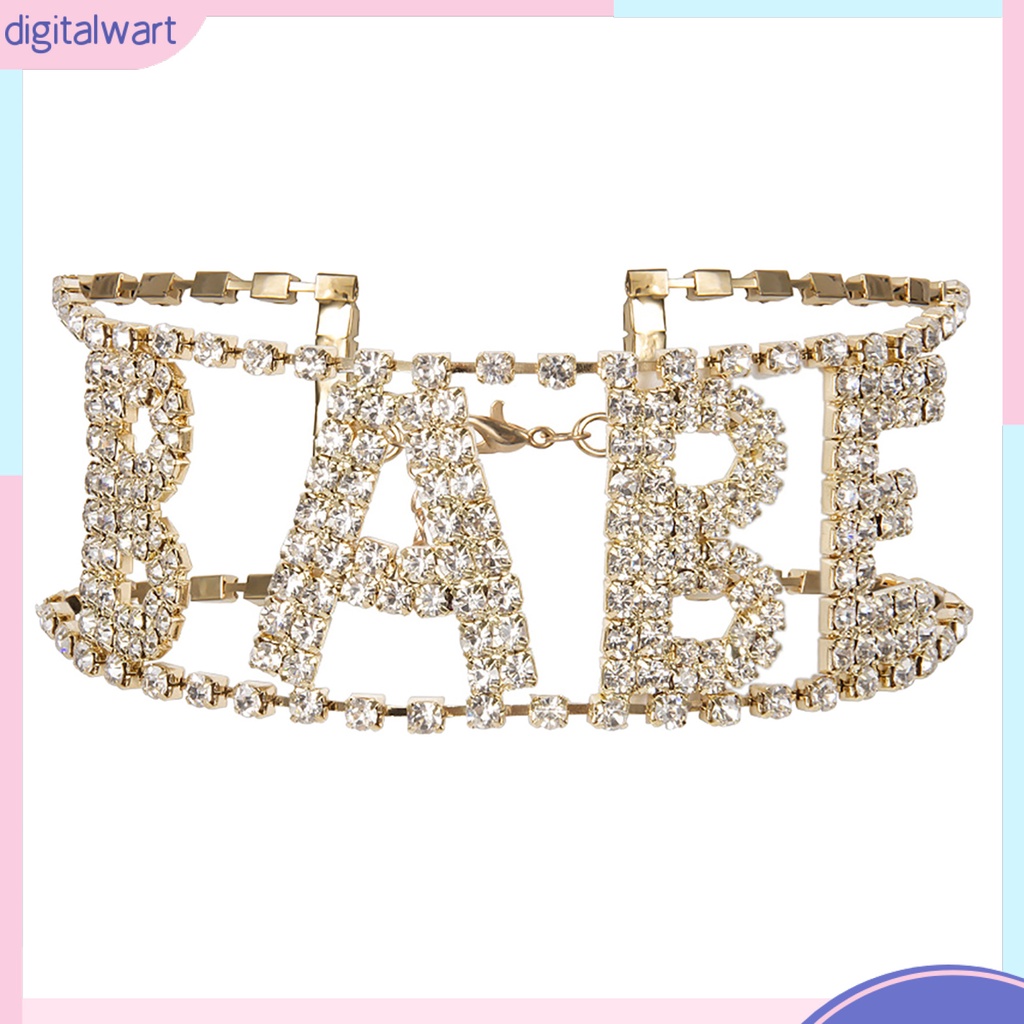 Vòng Cổ Choker Đính Đá Chữ Babe Sang Trọng Cho Nữ