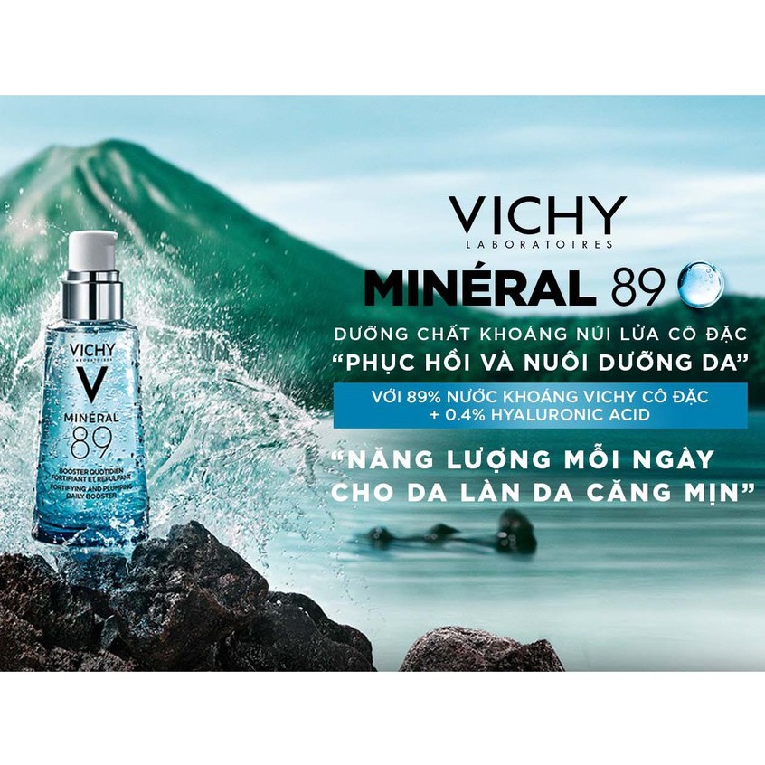 [50ml] Dưỡng chất Vichy giàu khoáng chất Mineral 89 giúp da sáng mịn và căng mượt  Mineral 89 50ml