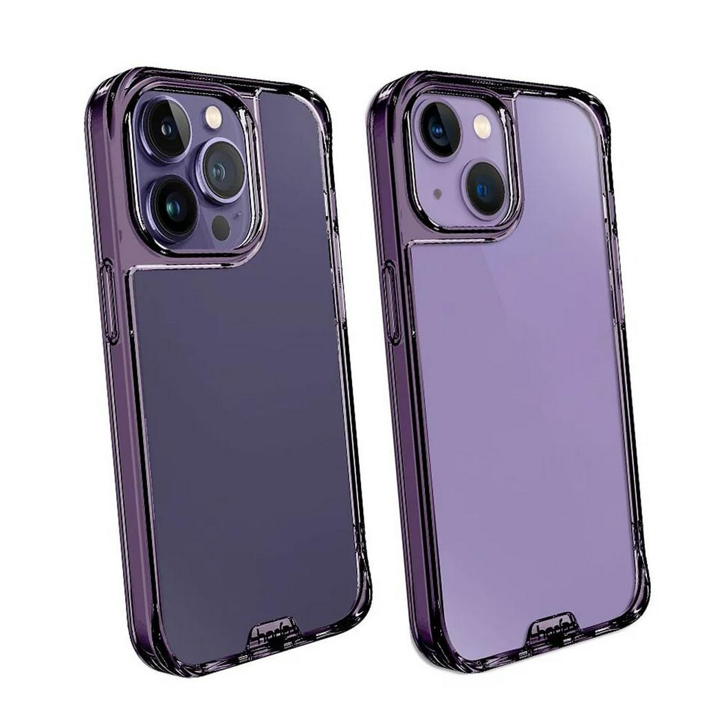 Ốp Hoda Crystal Pro Glass Viền Dẻo Chống Sốc 5M Kháng Khuẩn, Không Ố Vàng iP 15Promax / 15Pro /14 ProMax