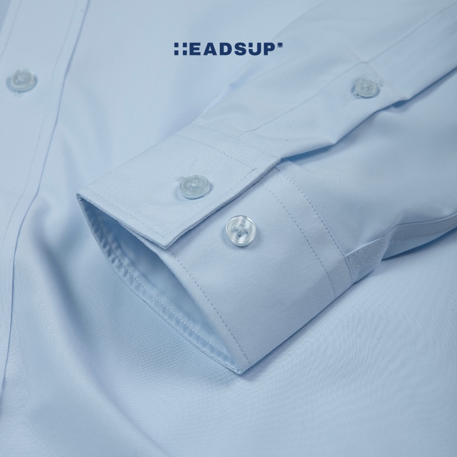 Áo sơ mi nam công sở chất liệu mát, mịn form đẹp Headsup - Xanh Nhạt