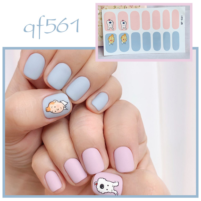 Ins New Jumper Cartoon mài nhỏ Bear Nail Sticker Nail Dán nước mắt không thấm nước