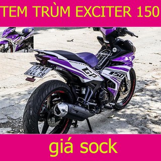 Tem Trùm Exciter 150 Tím Trắng GP