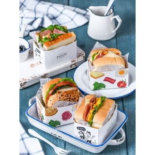 Khay giấy đựng bánh mì sandwich tiện dụng