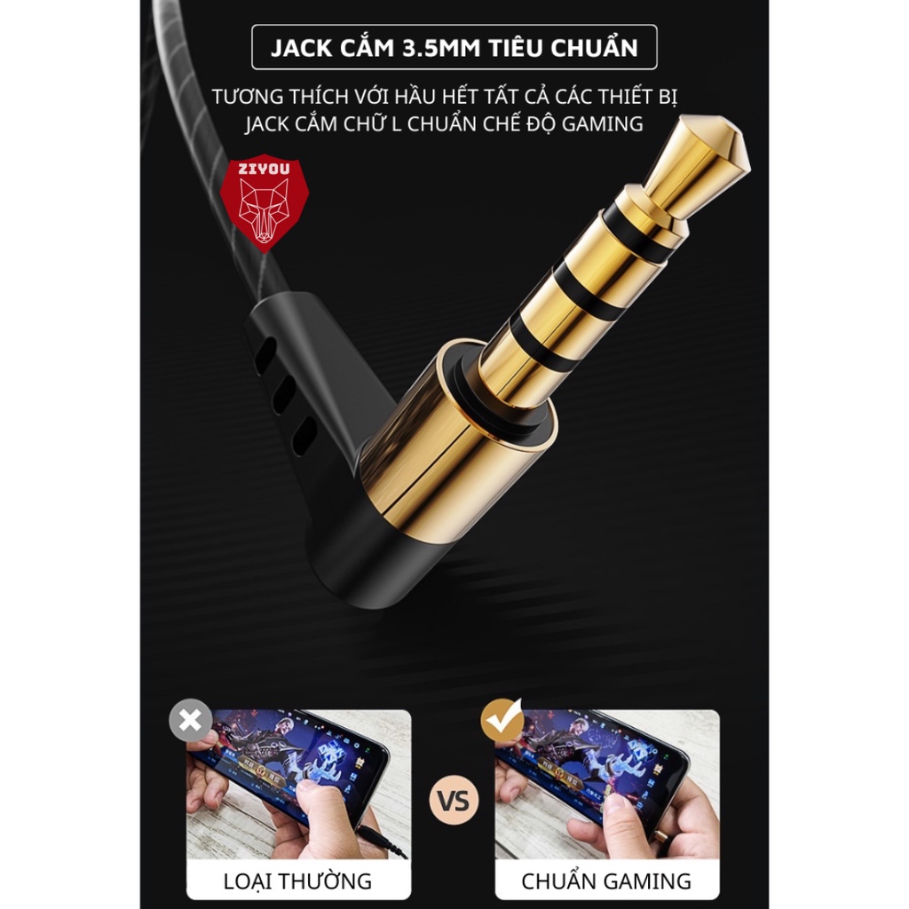 Tai Nghe Nhét Tai Có Dây ZIYOU X6 Premium, Chống Ồn Cực Tốt, Âm Thanh Super Bass, Có Mic Nghe Nhạc Chơi Game Điện Thoại