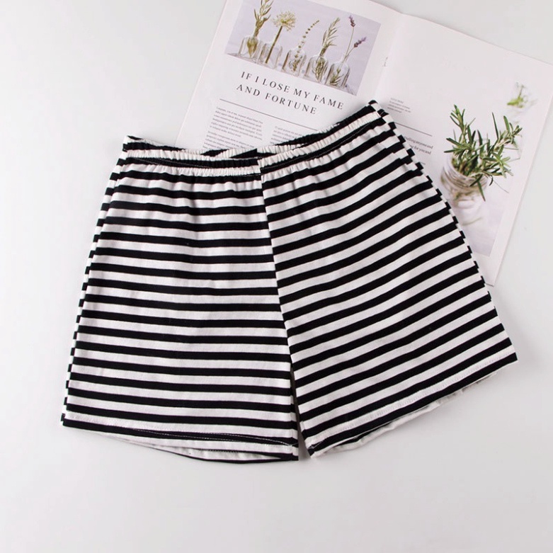 SPK- Quần đùi nữ, quần thun sọc ngang nữ dày dặn ống rông size M SKUQ-12