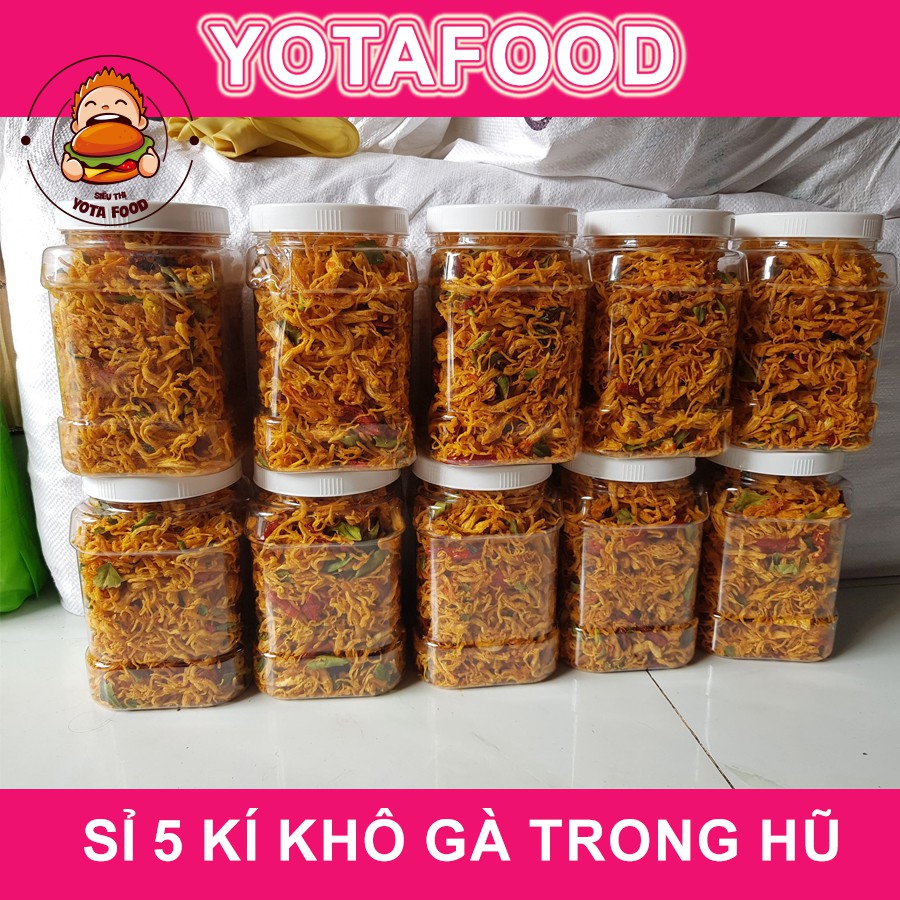 SỈ 5 KÍ KHÔ GÀ LOẠI NGON TRONG HŨ ( KHÔNG DÁN TEM )