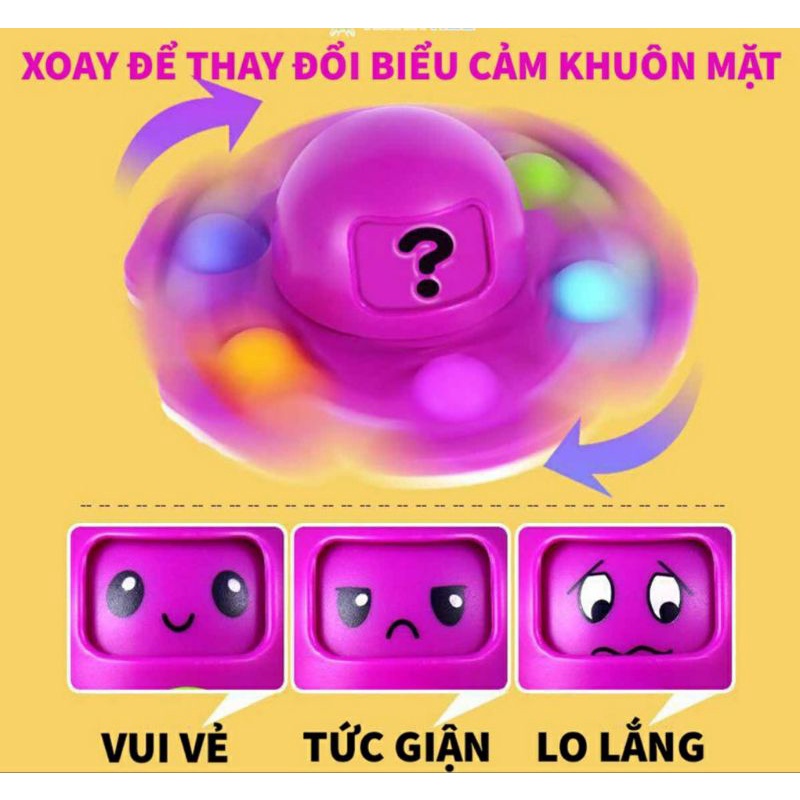 bạch tuộc pop it con xoay cảm xúc có dây đeo