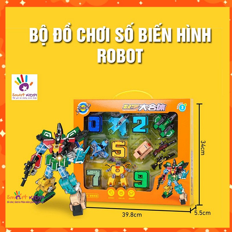 GIÁ ƯU ĐÃI| Đồ chơi lắp ghép bộ chữ số biến hình từ 1 2 3 4 5 6 7 8 9 thành robot LEGOSTYLE