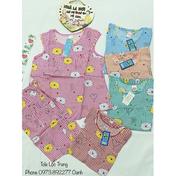 Size đại S-XL bộ lanh/tôn/Tole tay búp bé gái