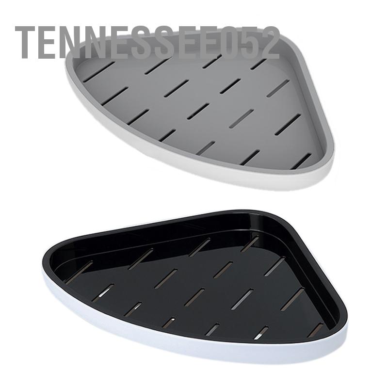 Tennessee052 Giá đỡ góc phòng tắm hình tam giác Kệ treo tường bằng nhựa thông gió không thấm nước cho dầu gội đầu