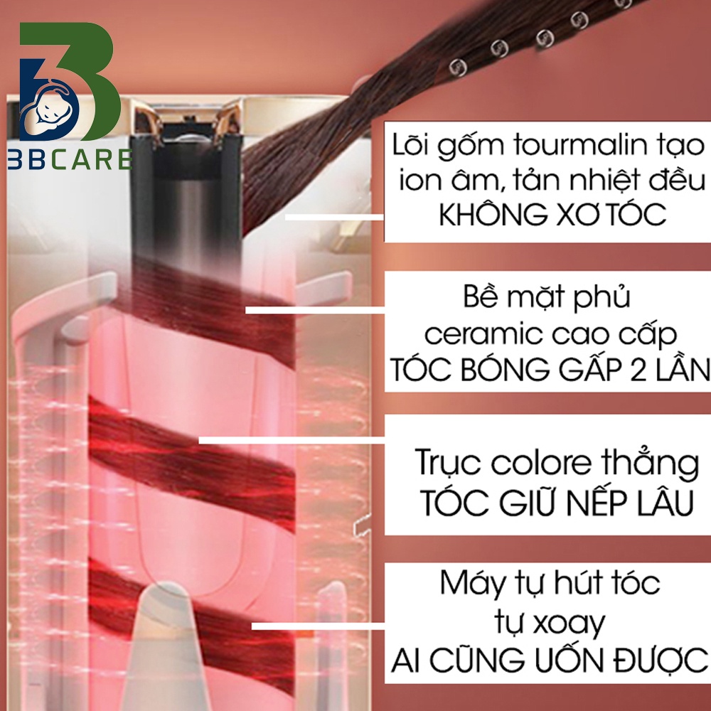 Máy uốn tóc mini ACHITA A10 không dây, lõi gốm tourmalin giúp bảo vệ tóc - shop 3B Care