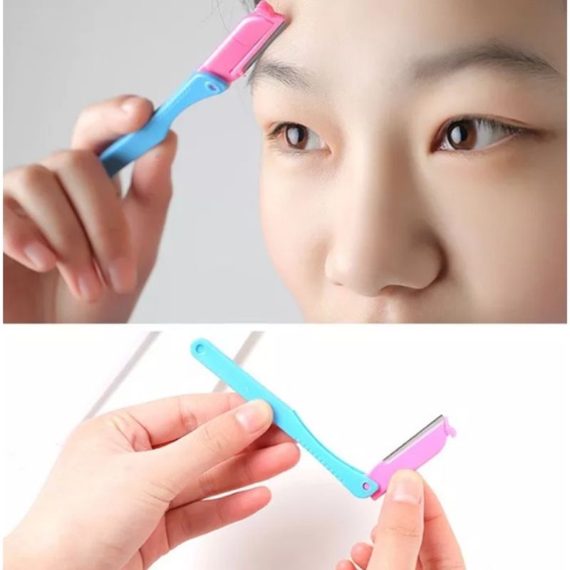 Dao Cạo Lông Mày Sắc Bén Kèm 1 Lưỡi Thay Thế, Nhỏ Gọn, Dễ Sử Dụng