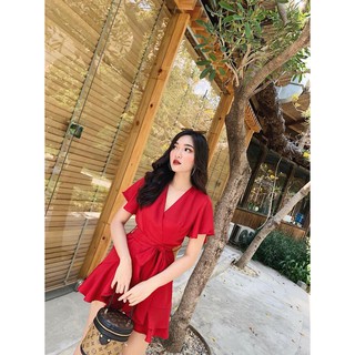 váy tay bèo tà váy dạng đắp chéo đang hot đầm dự tiệc cưới hay đi chơi đều được