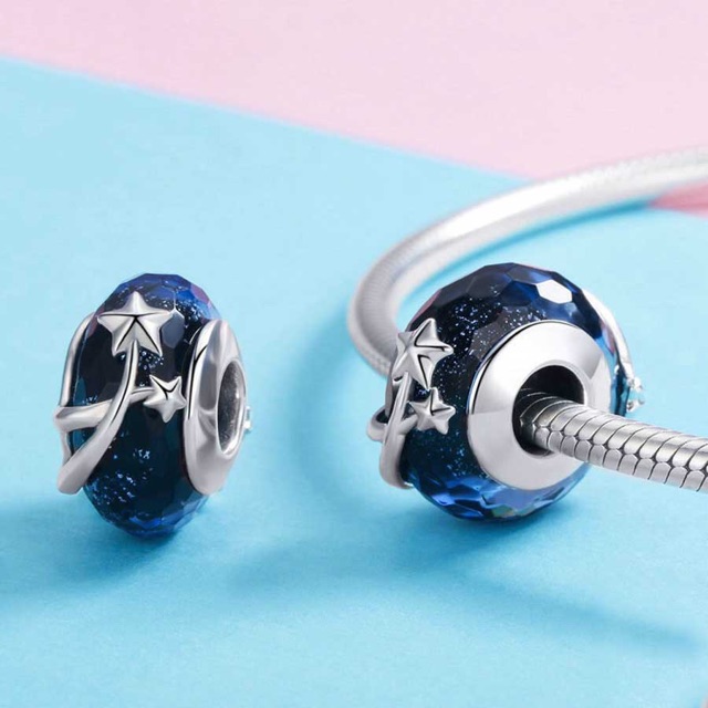 [HÀNG CÓ SẴN] CHARM BẠC S925  CHARM GLASS VŨ TRỤ ÁNH SAO  HOT TREND