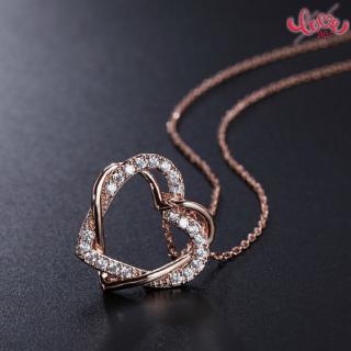 Vòng Cổ Mặt Trái Tim Vàng Hồng Thời Trang Âu Mỹ Đơn Giản Cá Tính Siêu Đẹp Dễ Phối Đồ Cho Nữ