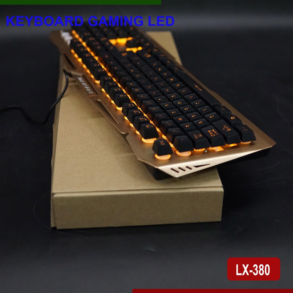 Bàn phím giả cơ chuyên game LX 380 Led cam cực đẹp hãng phân phối