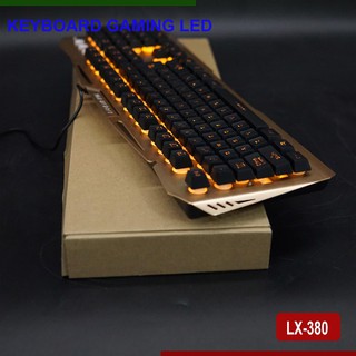 Phím Giả Cơ LX-380 LED Gold Gaming - PHÍM CƠ GIÁ RẺ