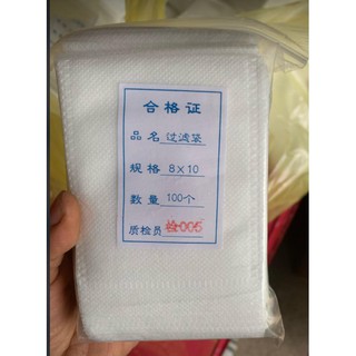 100 chiếc túi lọc kích thước 8 x 10 cm (lọc trà + đựng phân tan chậm)