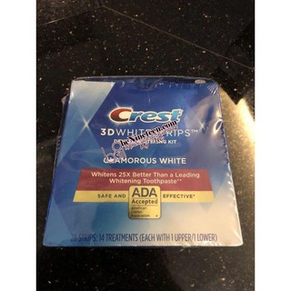 Miếng Dán Trắng Răng Crest 3D Whitestrips Glamorous White 28 Strips (28 miếng)