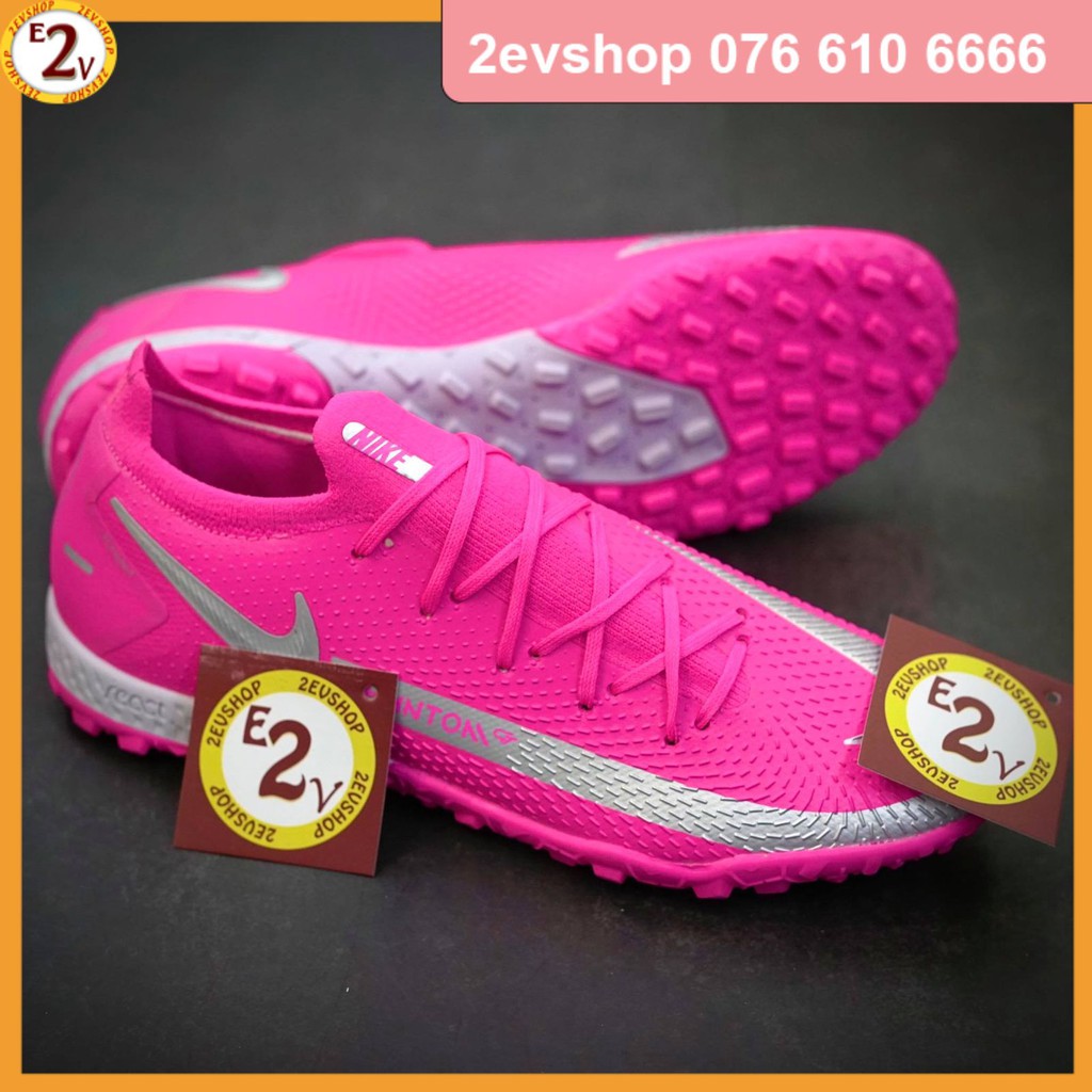 Giày đá bóng thể thao nam 𝐍𝐢𝐤𝐞 𝐏𝐡𝐚𝐧𝐭𝐨𝐦 𝐆𝐓 sợi dệt nhiều màu đẹp, giày đá banh cỏ nhân tạo chất lượng - 2EV