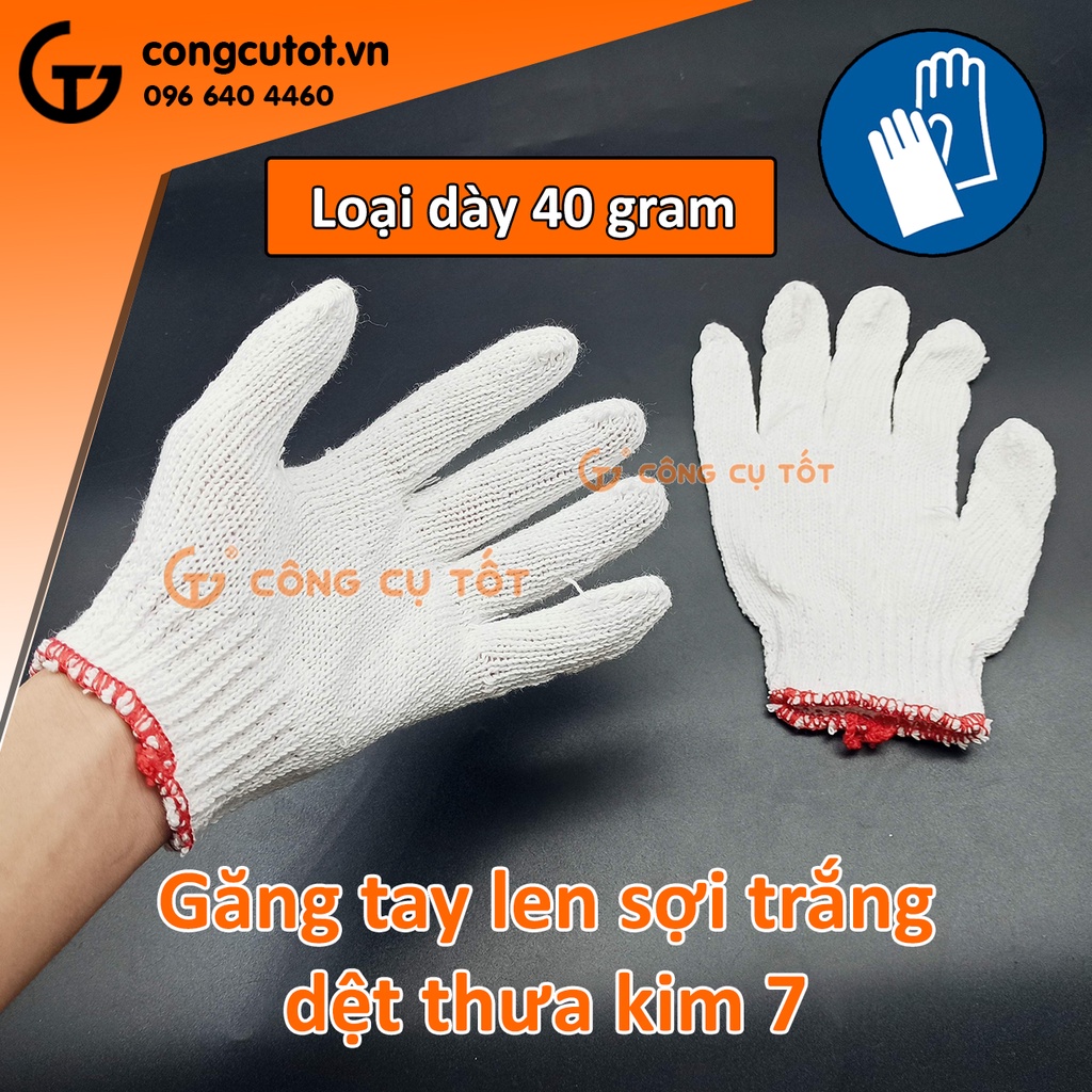 Găng tay bảo hộ sợi len dệt kim