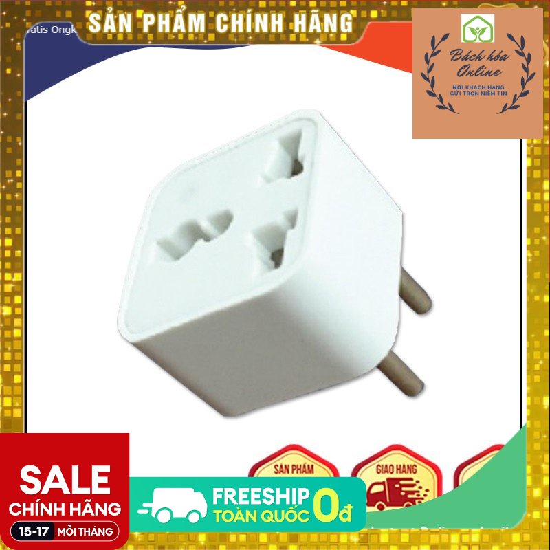 Đầu nối đa năng chuyển đổi phích cắm 3 chấu sang 2 chấu Ominsu cao cấp - Lep Store