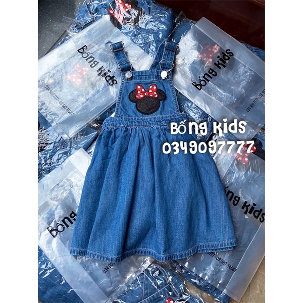 Yếm Váy Bé Gái Minnie Denim HaM